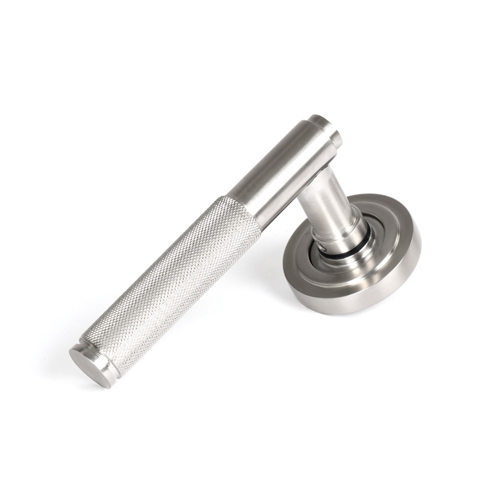 From the Anvil Marine 316 Stainless Steel Brompton Lever on Rose Set (Art Deco) - Unsprung - Satin